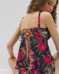 Soma Swim Flyaway Tankini Top - LE TIGRE TROPICAL NAVY | Soma on sale