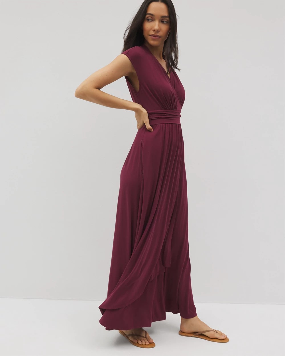 Serenity Maxi Bra Dress - VELVET PLUM | Soma on sale