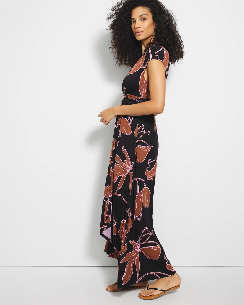 Serenity Maxi Bra Dress - STAMPED TROPICS BLACK BRN | Soma outlet