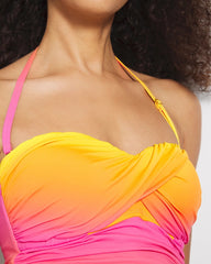Beat The Heat Bandeau Tankini Top - ROSA | Soma for sale