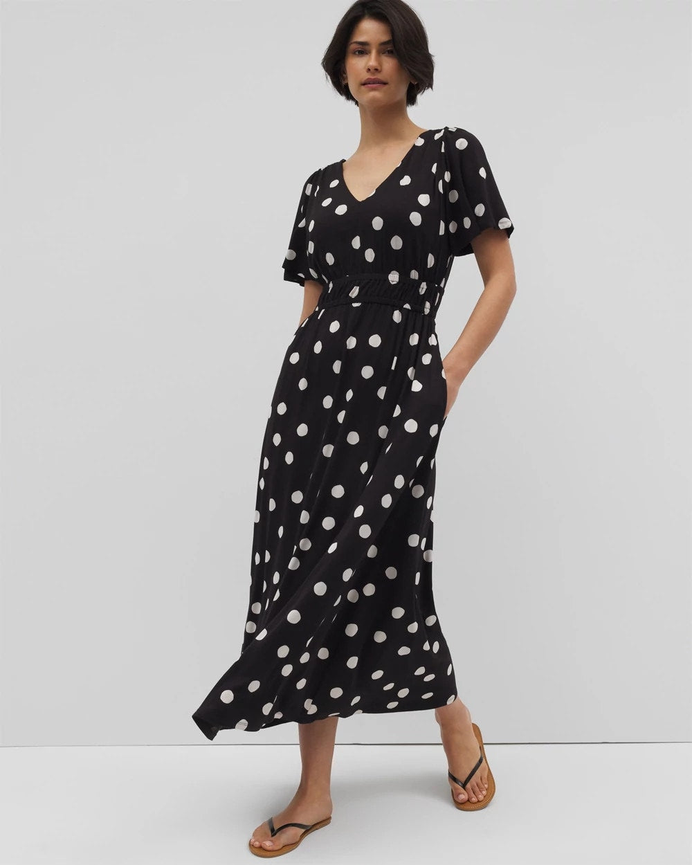 Oasis Midi Bra Dress - MOVEMENT DOT BLACK | Soma on sale