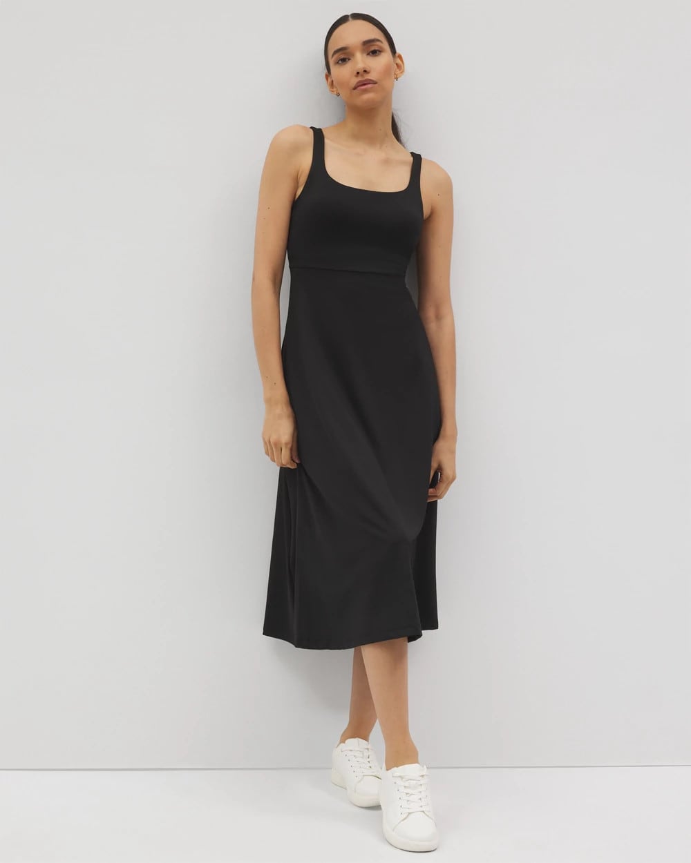 Lounge Square Neck Midi Dress - BLACK | Soma for sale