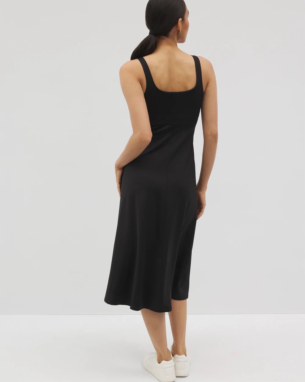 Lounge Square Neck Midi Dress - BLACK | Soma for sale
