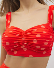 Soma Swim Ruched Bikini Top - MOVEMENT DOT MINI CORAL | Soma discount