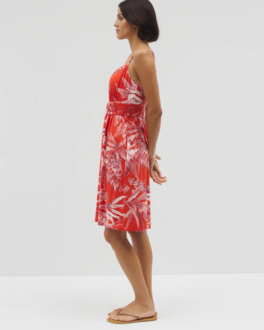 Paradiso Short Bra Dress - PALM PERFECT G GOJI BERRY | Soma for sale