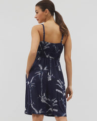 Paradiso Short Bra Dress - PALM TOILE NIGHTFALL NAVY | Soma on sale