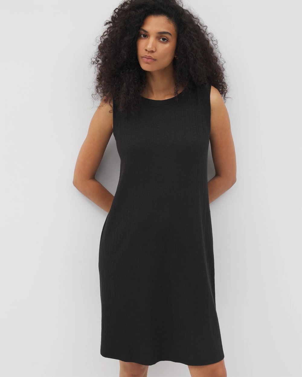 Rib Lounge Short Dress - BLACK | Soma discount