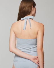 Seersucker V-Wire Halter Tankini - BLUE STRIPE | Soma outlet