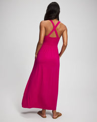 Soft Jersey Twist Front Maxi Dress - PINK COSMO | Soma on sale