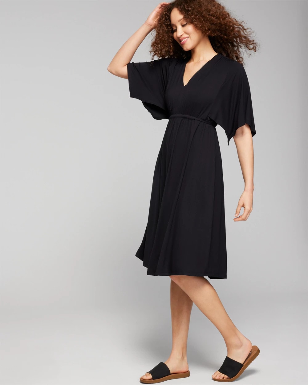 Flutter Sleeve Short Bra Dress - BLACK | Soma sale