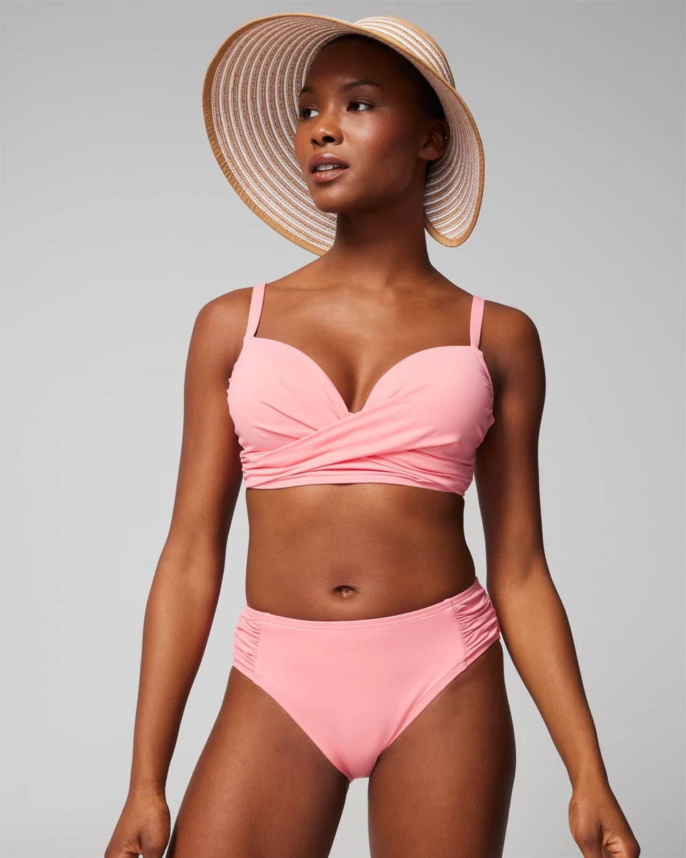 Ruched Bikini Bottoms - SHELL PINK | Soma near me