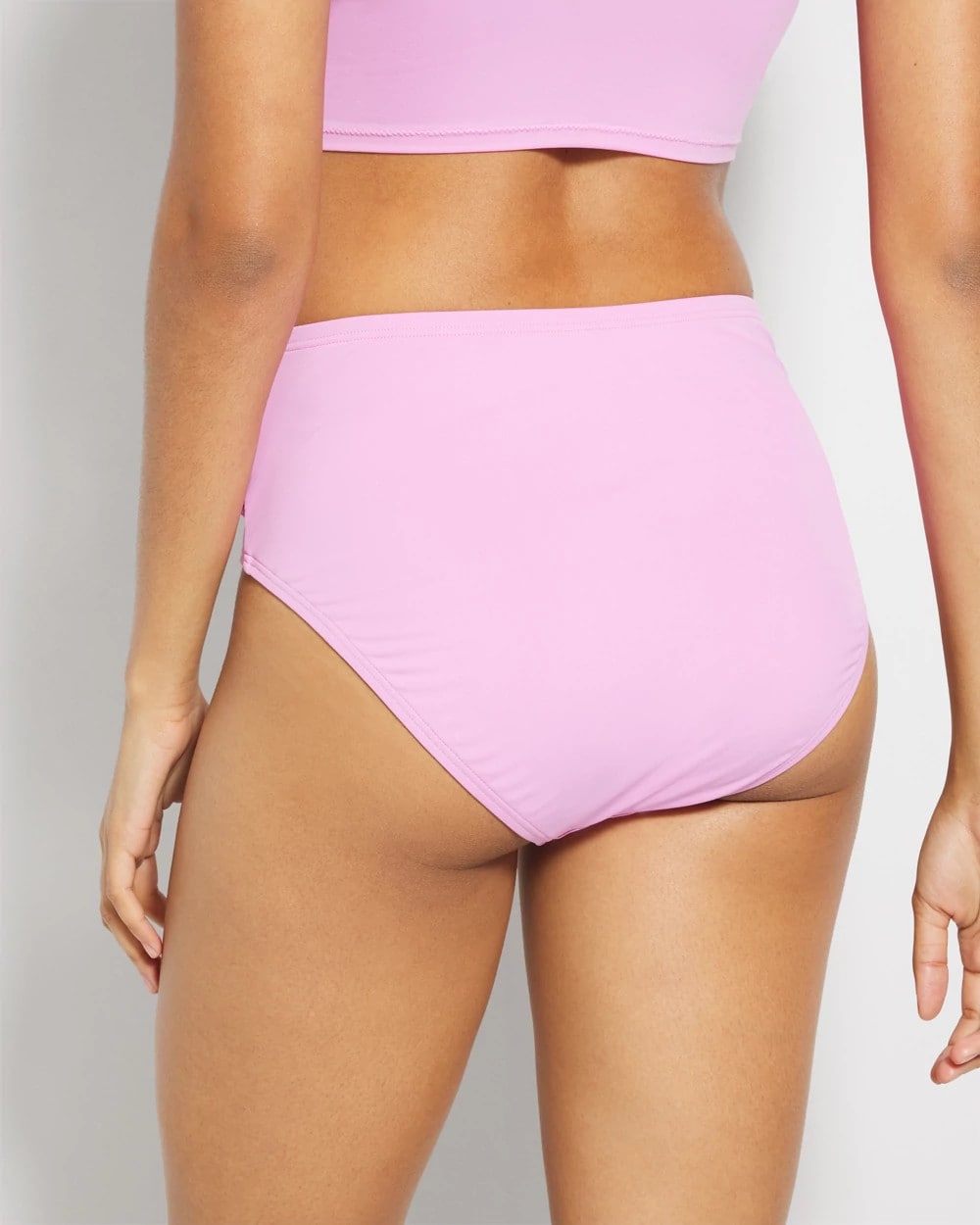 Ruched High-Waist Bikini Bottom - META MAUVE | Soma discount