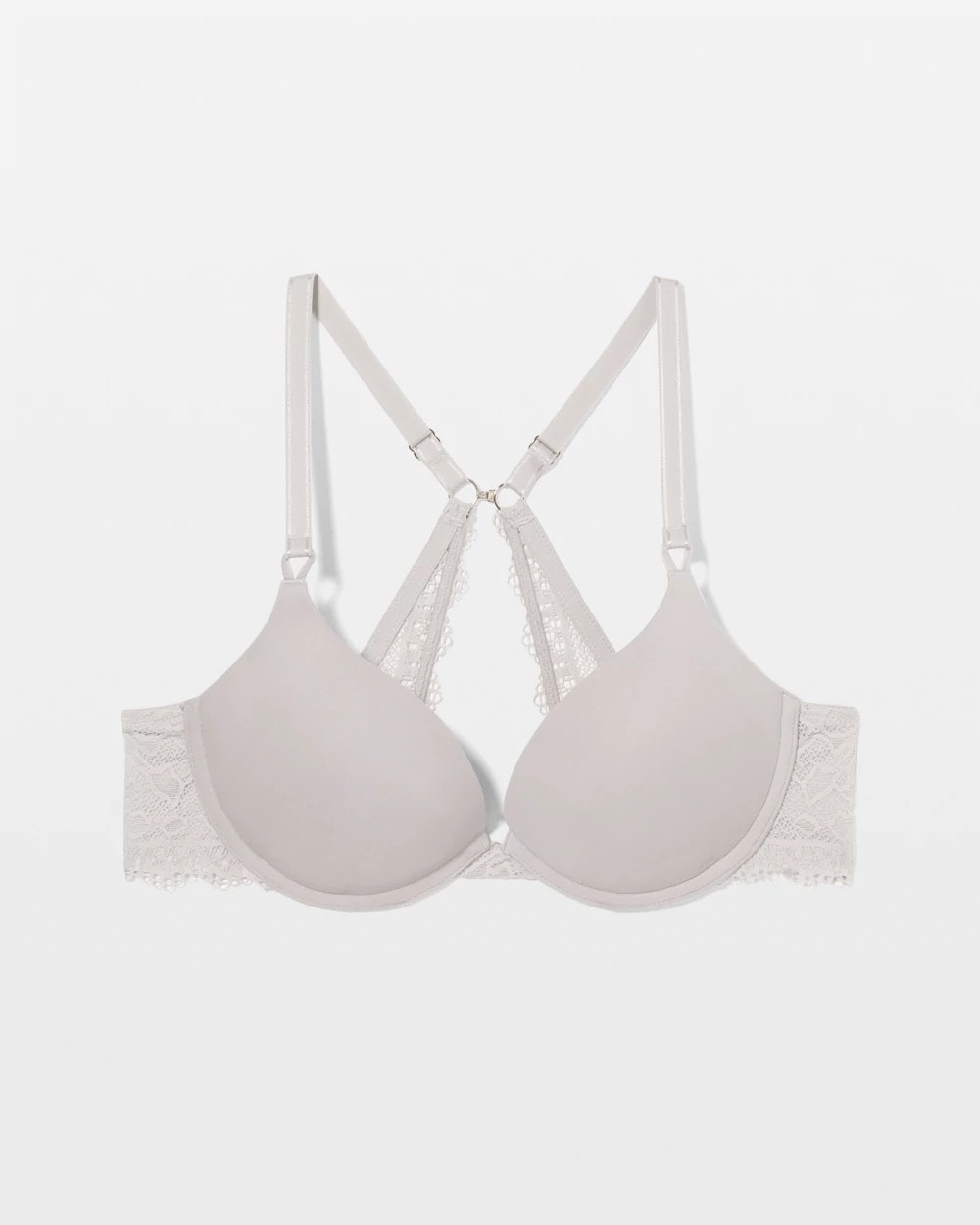Push-Up Plunge Bra with Lace - GRAY GLASS | Soma outlet