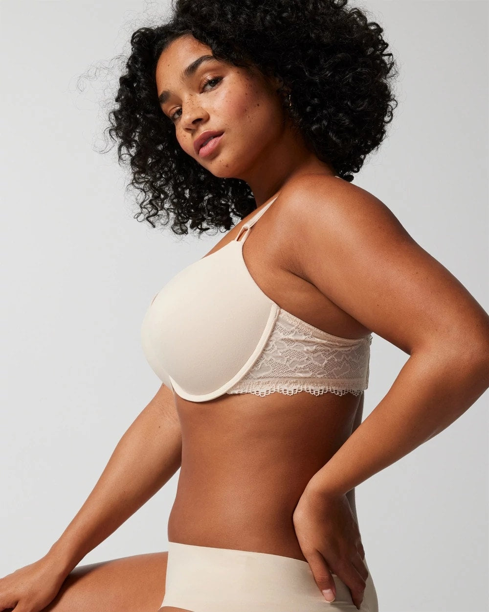 Push-Up Plunge Bra with Lace - PALE SAND | Soma on sale