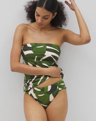 Soma Swim Ruched Bikini Bottoms - TROPICAL BREEZE MID PALM | Soma sale
