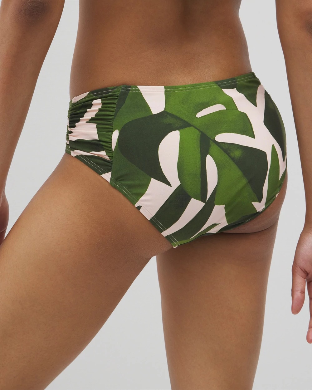 Soma Swim Ruched Bikini Bottoms - TROPICAL BREEZE MID PALM | Soma sale