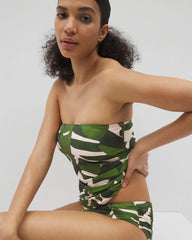 Soma Swim Ruched Bikini Bottoms - TROPICAL BREEZE MID PALM | Soma sale
