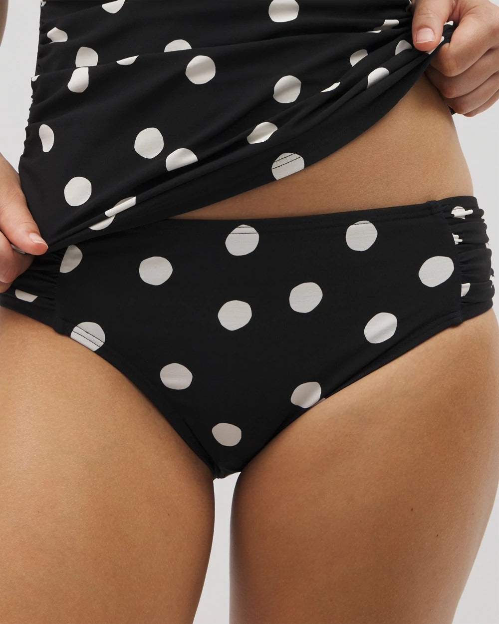 Soma Swim Ruched Bikini Bottoms - MOVEMENT DOT MINI B | Soma for sale