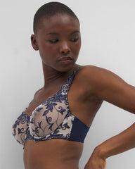 Unlined Bra - PALE SAND W NAVY | Soma near me