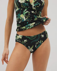 Ruched Side Bottom - TROPICAL TWIST BLACK | Soma sale