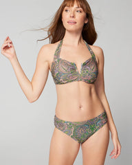 Ruched Bikini Bottom - ORNAMENTAL PAISLEY G LIME | Soma for sale