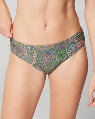 Ruched Bikini Bottom - ORNAMENTAL PAISLEY G LIME | Soma for sale