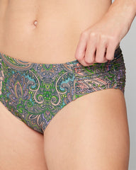 Ruched Bikini Bottom - ORNAMENTAL PAISLEY G LIME | Soma for sale