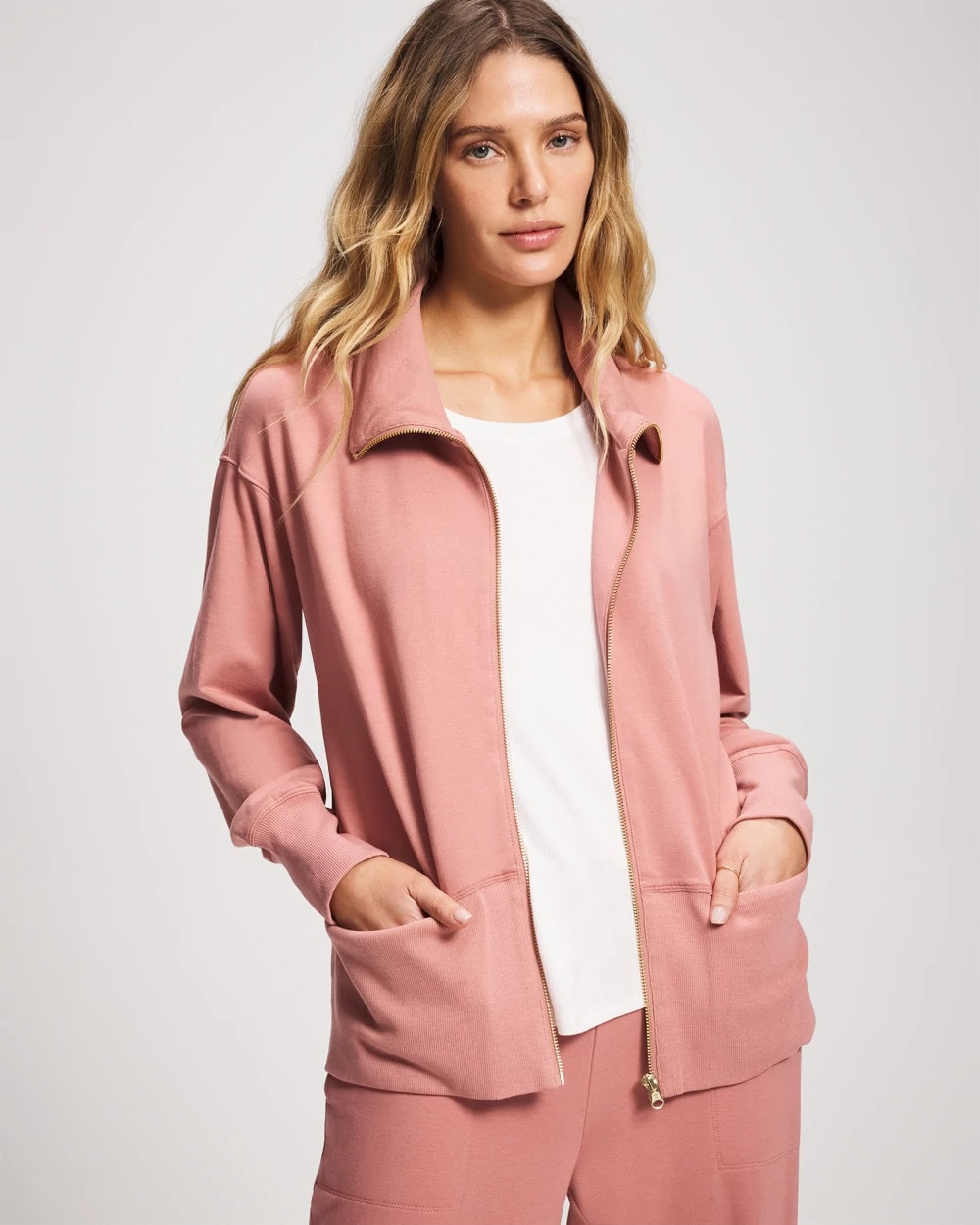 Essential Terry Jacket - CINDER ROSE | Soma Online