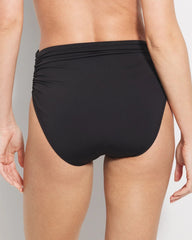 Beattie Side-Shirred Bikini Bottom - BLACK | Soma on sale