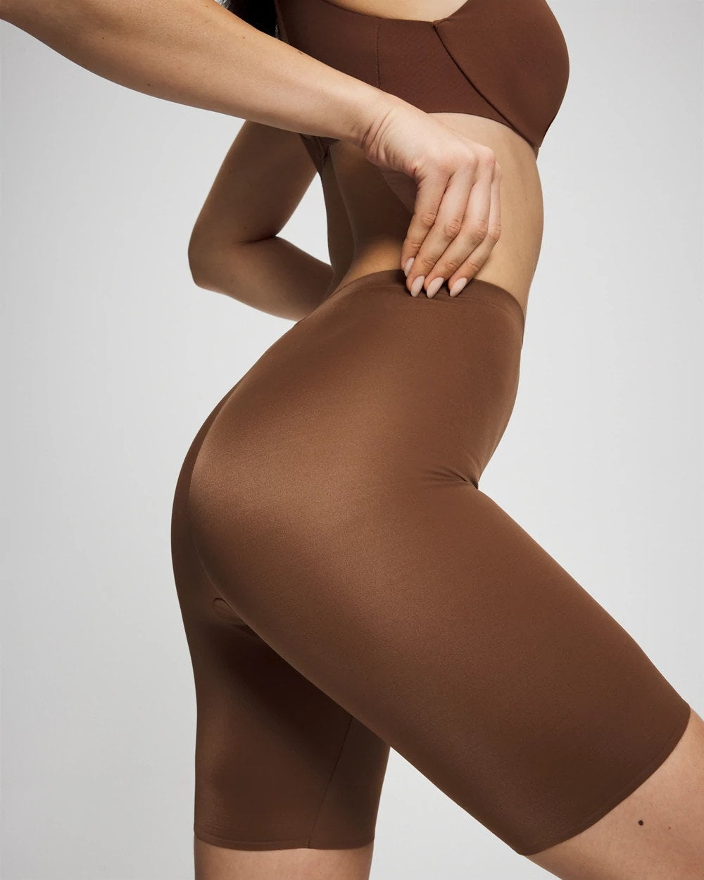 Mid Level Cooling High Waisted Short - CINNAMON LATTE | Soma for sale