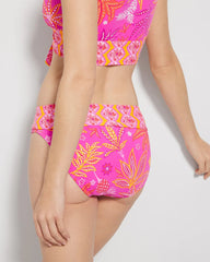 Desert Bloom Foldover High-Waist Swim Bottom - DAHLIA MULTI | Soma on sale
