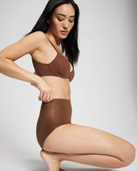 Mid Level High Waist Cooling Brief - CINNAMON LATTE | Soma outlet