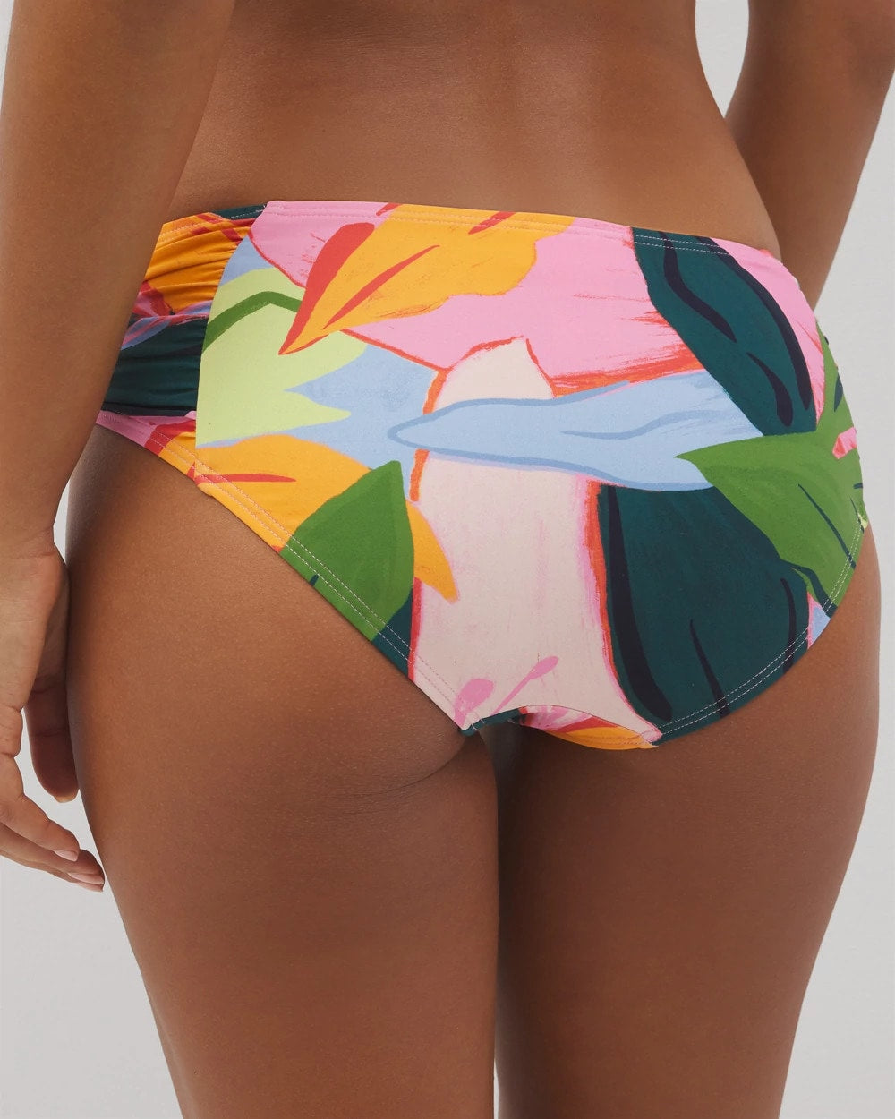 Soma Swim Ruched Bikini Bottoms - FLIRTY FLORA DARK SEA | Soma near me