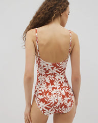 Soma Swim Twist-Front Keyhole One-Piece - FLAMENCO FLORAL MINI SUN | Soma sale