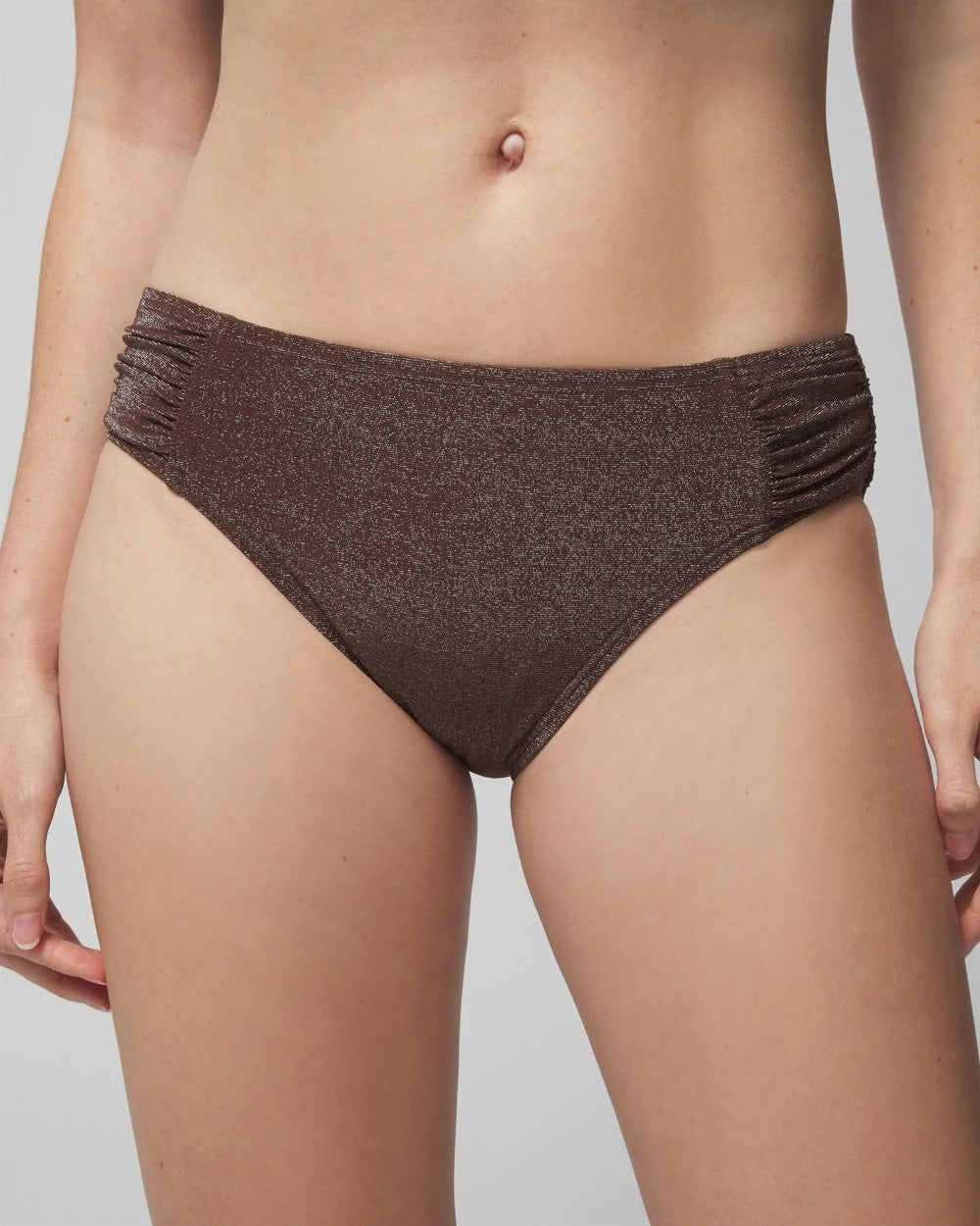 Ruched Bikini Bottoms - DOLCE VIDA DARK NUDE | Soma outlet