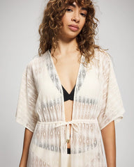 Sunkissed Crochet Open-Front Caftan - COCONUT WATER | Soma sale