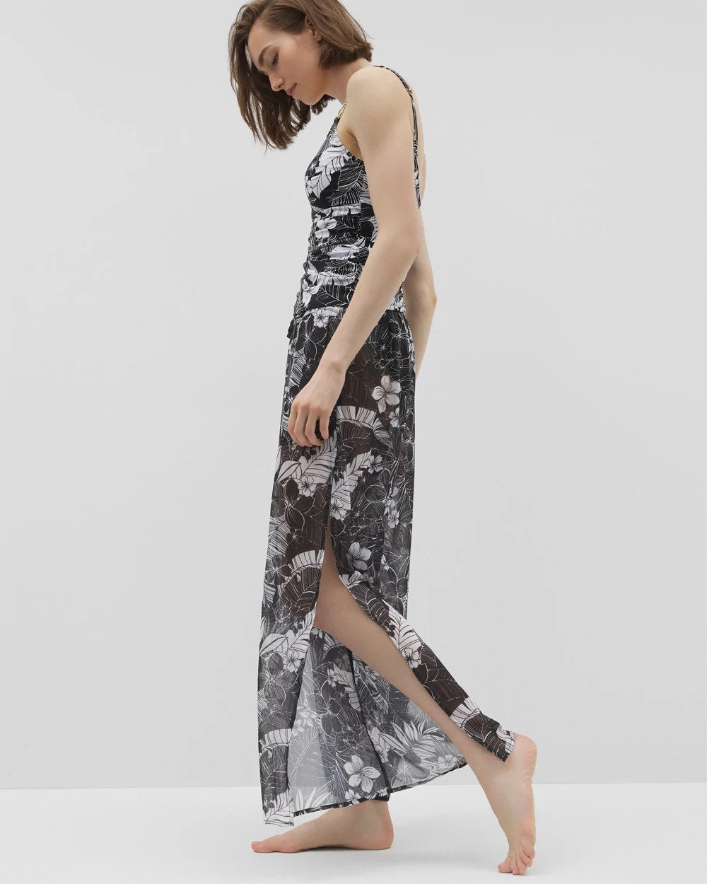 Double Duty Side Slit Pant - BLACK | Soma Online