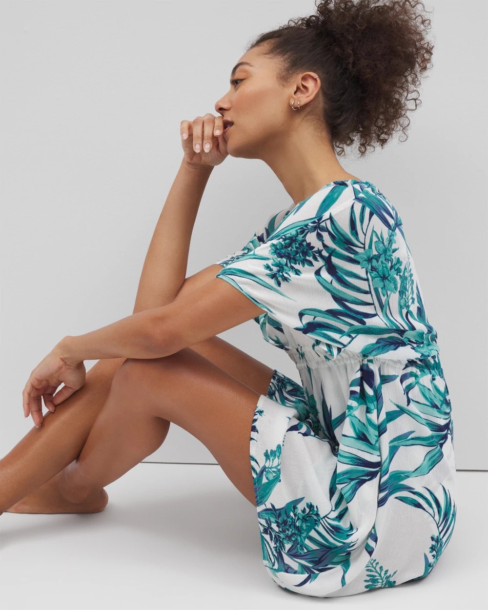 Rayon Crepe Cover Up - PALM PERFECT COCONUT | Soma discount