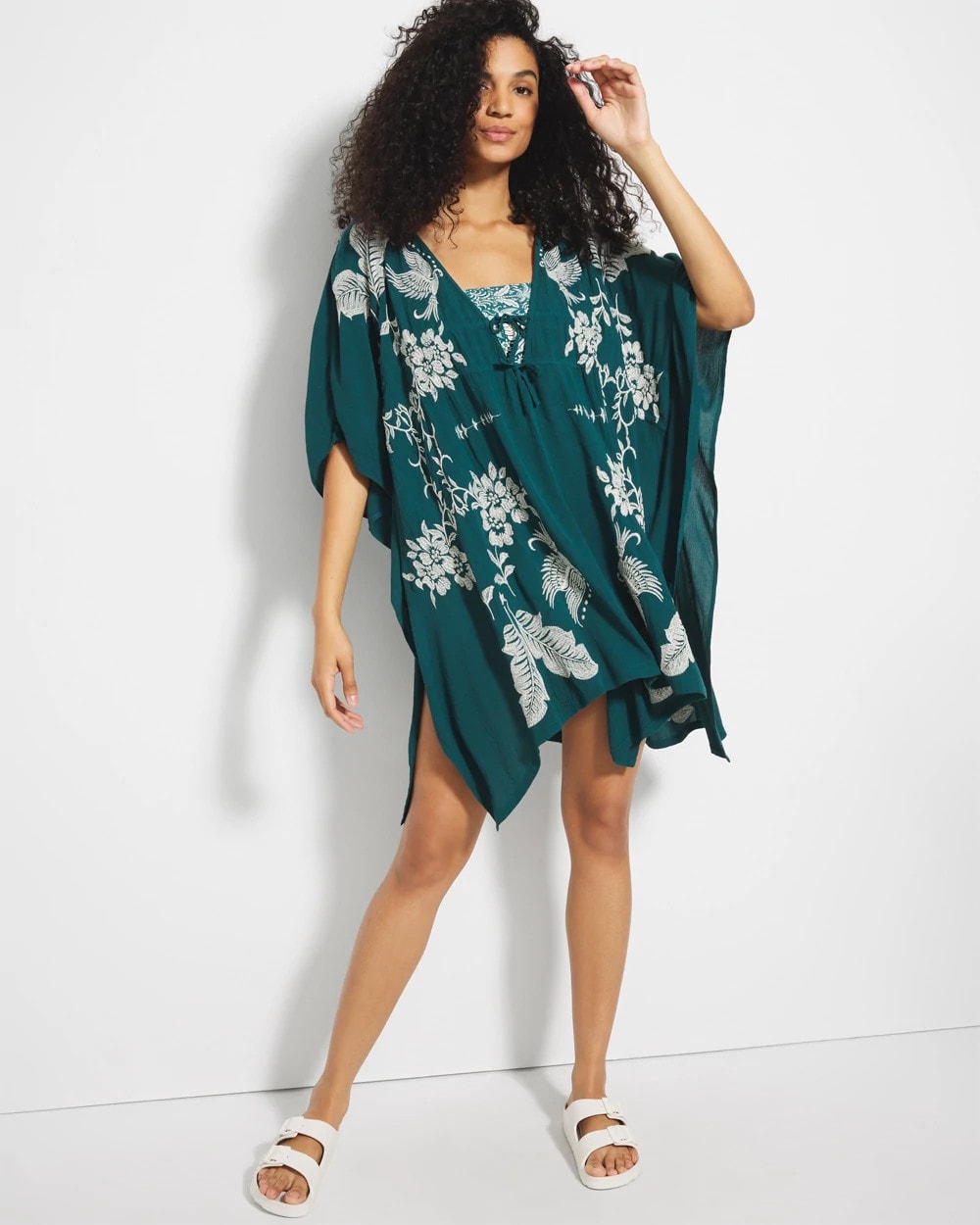 Embroidered Cover-Up - DEEP TEAL | Soma outlet