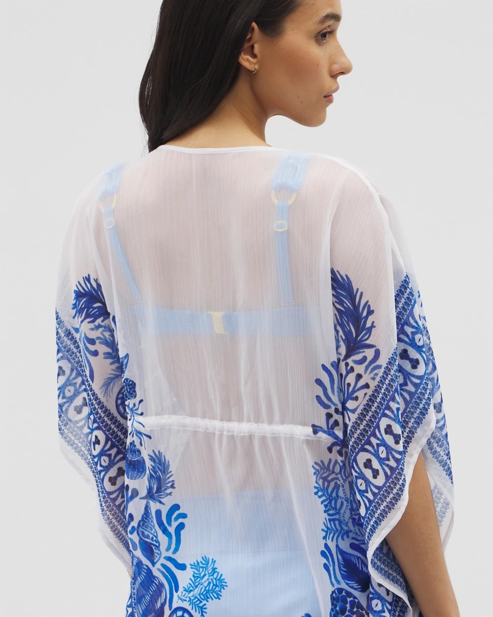 Beyond Control Sea Life Chiffon Caftan - WHITE MULTI | Soma for sale