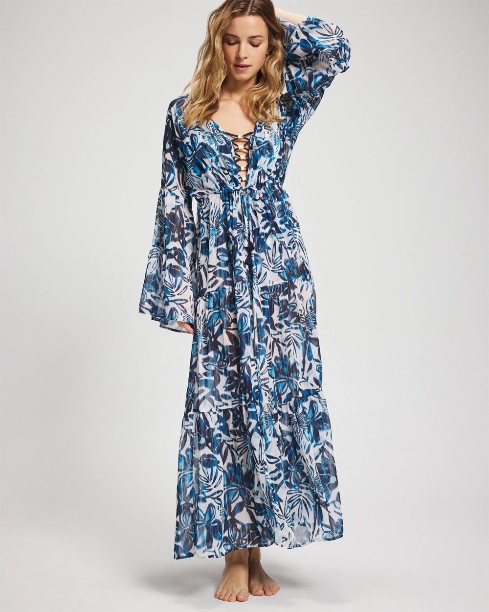 Turning Tides Keep It Moving Chiffon Dress - MULTI | Soma on sale