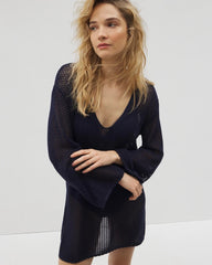 Cotton Crochet-Style Shift Cover-Up - NIGHTFALL NAVY | Soma discount
