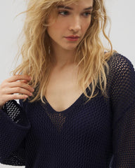 Cotton Crochet-Style Shift Cover-Up - NIGHTFALL NAVY | Soma discount