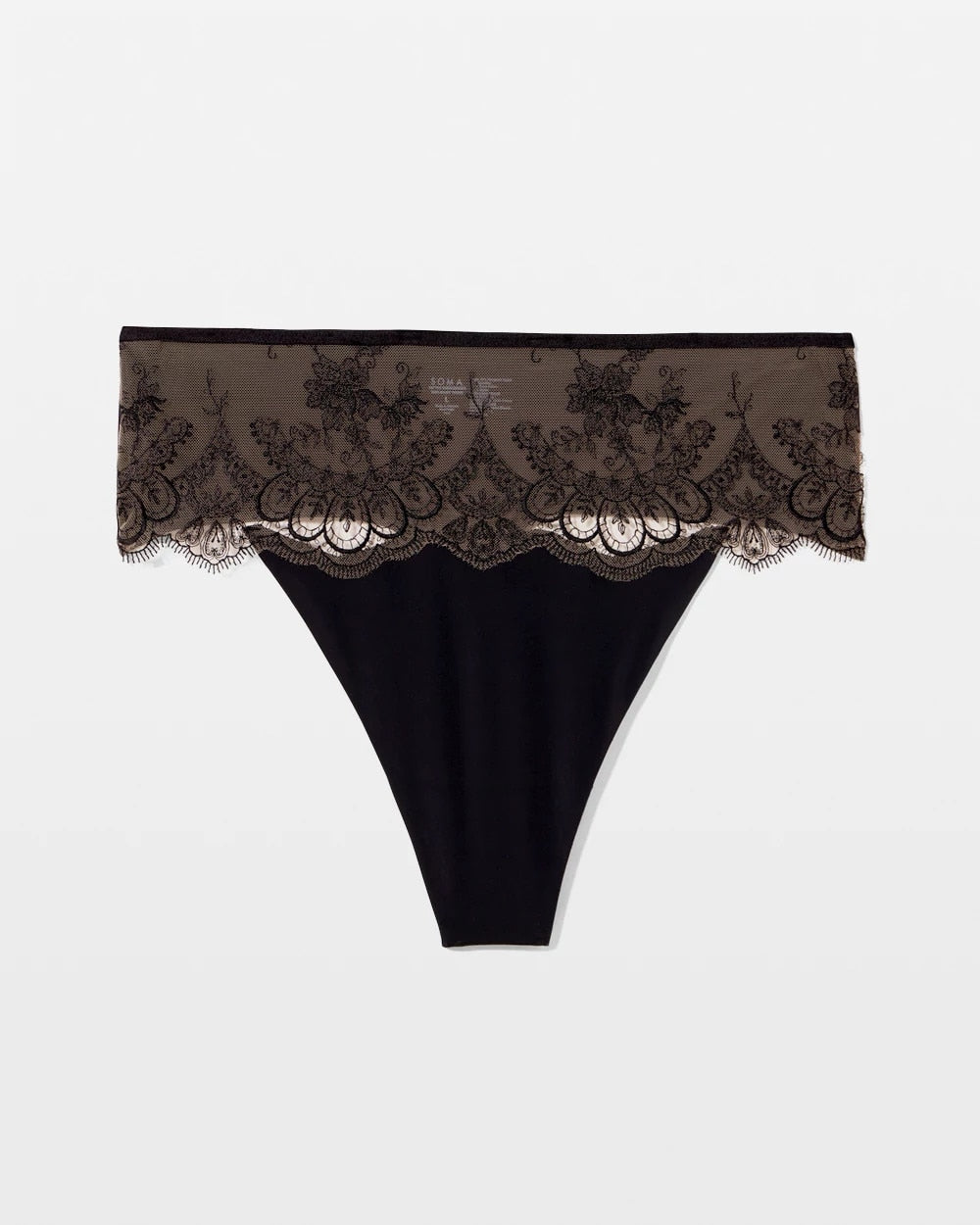 Tattoo Lace Embroidered High Waist Thong Panty -  | Soma near me