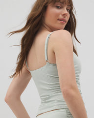 V-Wire Tankini Top - GREEN SEERSUCKER | Soma on sale