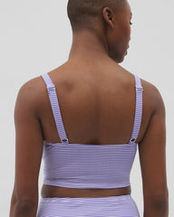 Seersucker V-Wire Cropped Bikini - BLUE SEERSUCKER | Soma sale