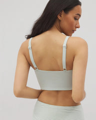 Seersucker V-Wire Cropped Bikini - GREEN SEERSUCKER | Soma discount