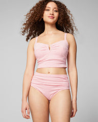Seersucker High-Waist Bottoms - PINK STRIPE | Soma sale