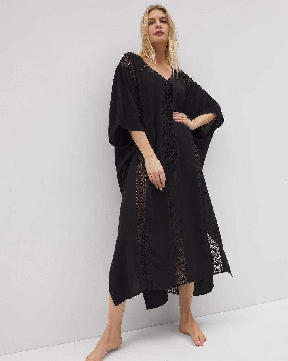 Caftan Cover-Up - BLACK | Soma for sale