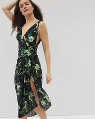 Rayon Crepe Pareo - TROPICAL TWIST BLACK | Soma for sale
